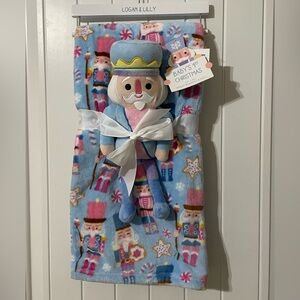 Logan & Lilly Baby's First Christmas Nutcracker Blanket NWT